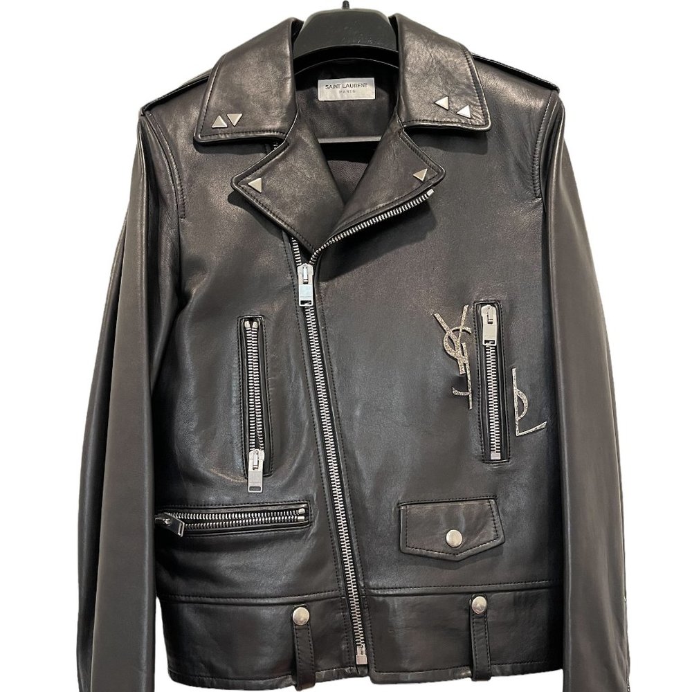 Saint Laurent SS17 Lamb Leather Biker Jacket - Hedi Slimane size 44